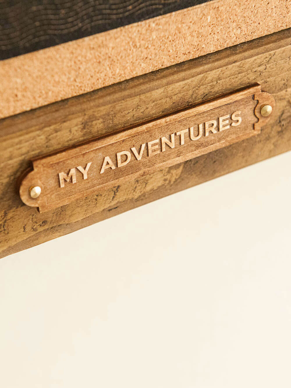 Wooden frame plaque engraved with My Adventures